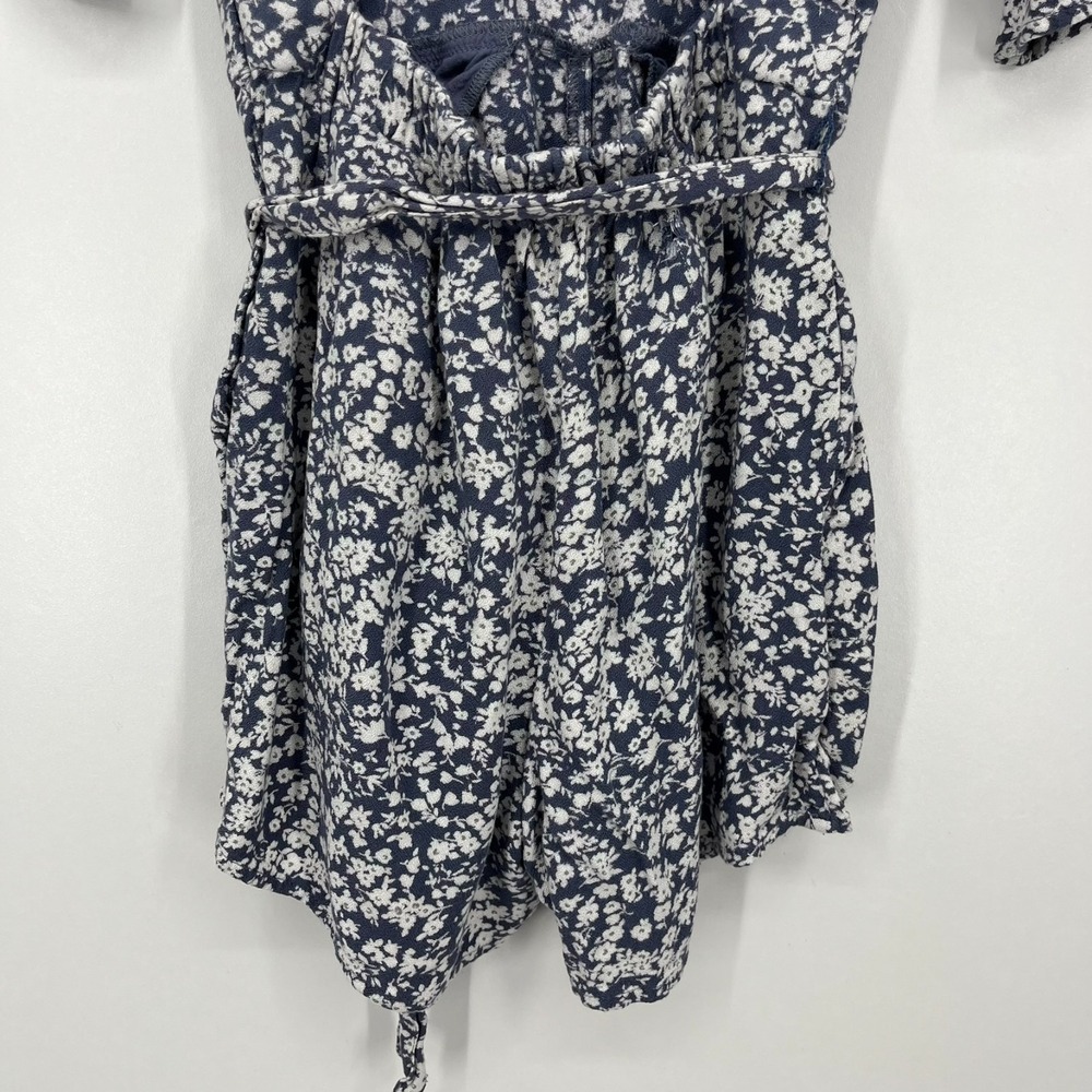 Abercrombie & Fitch Romper Bodysuit Women's XS Purple Floral V-Neck Open Back 2" - Picture 10 of 10